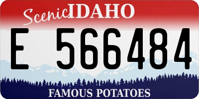 ID license plate E566484