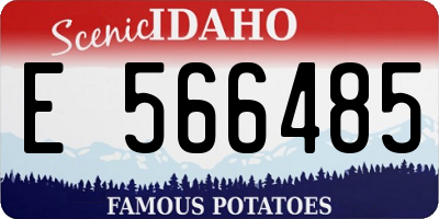 ID license plate E566485