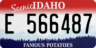 ID license plate E566487