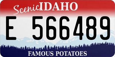 ID license plate E566489