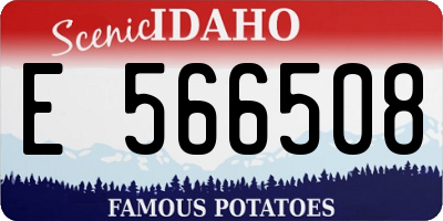 ID license plate E566508
