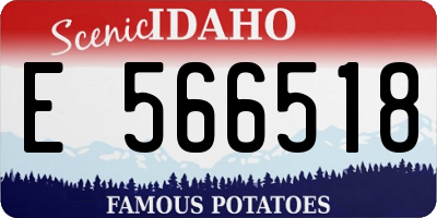 ID license plate E566518