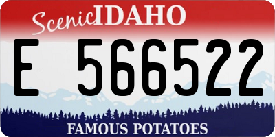 ID license plate E566522