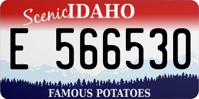 ID license plate E566530