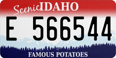 ID license plate E566544