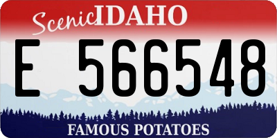 ID license plate E566548