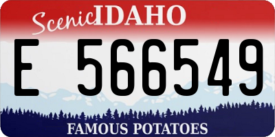 ID license plate E566549