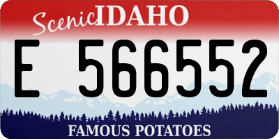 ID license plate E566552
