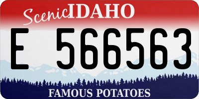 ID license plate E566563