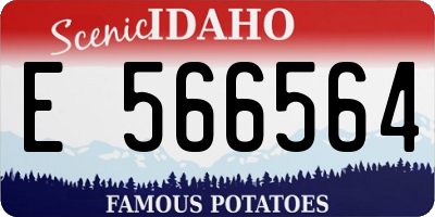 ID license plate E566564