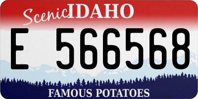ID license plate E566568