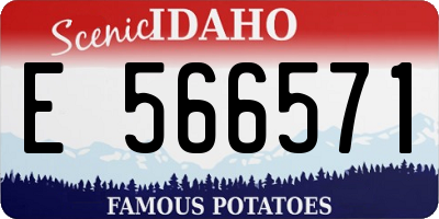 ID license plate E566571