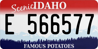 ID license plate E566577