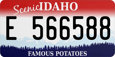 ID license plate E566588