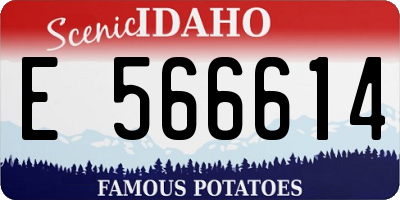 ID license plate E566614