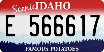 ID license plate E566617