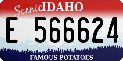 ID license plate E566624