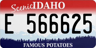 ID license plate E566625