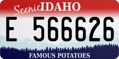 ID license plate E566626