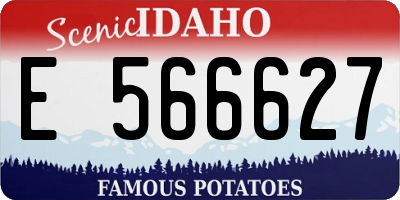 ID license plate E566627