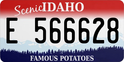 ID license plate E566628