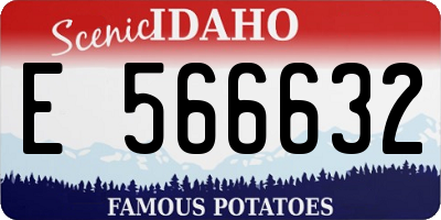 ID license plate E566632