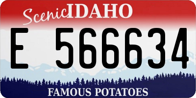 ID license plate E566634