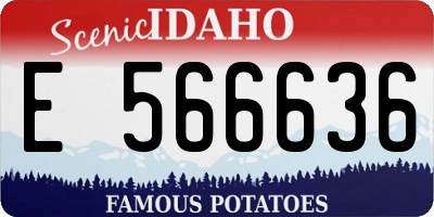 ID license plate E566636