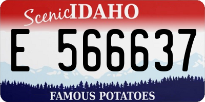 ID license plate E566637