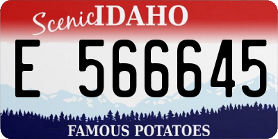 ID license plate E566645