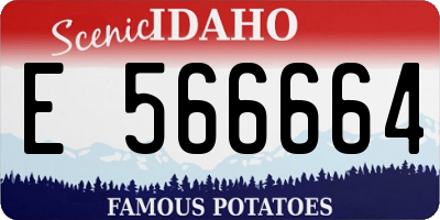 ID license plate E566664