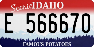 ID license plate E566670