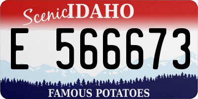 ID license plate E566673