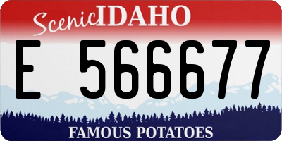 ID license plate E566677