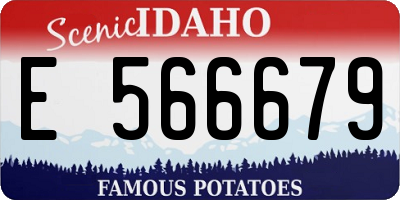 ID license plate E566679