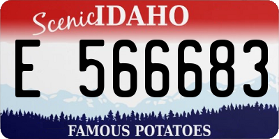ID license plate E566683