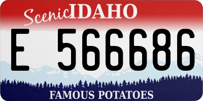 ID license plate E566686