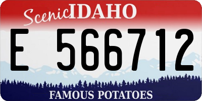 ID license plate E566712