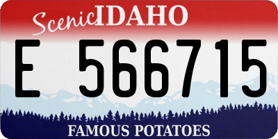 ID license plate E566715