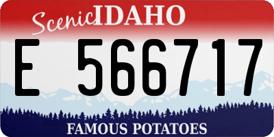 ID license plate E566717