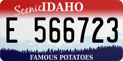 ID license plate E566723