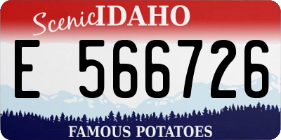 ID license plate E566726