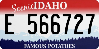 ID license plate E566727