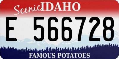 ID license plate E566728