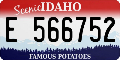 ID license plate E566752