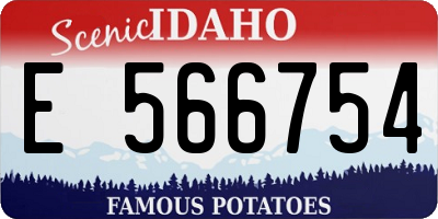 ID license plate E566754