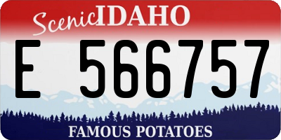 ID license plate E566757