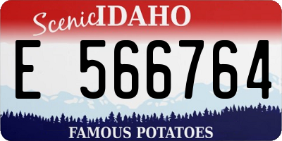 ID license plate E566764
