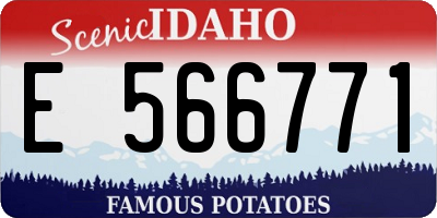 ID license plate E566771