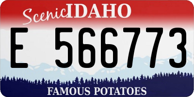 ID license plate E566773